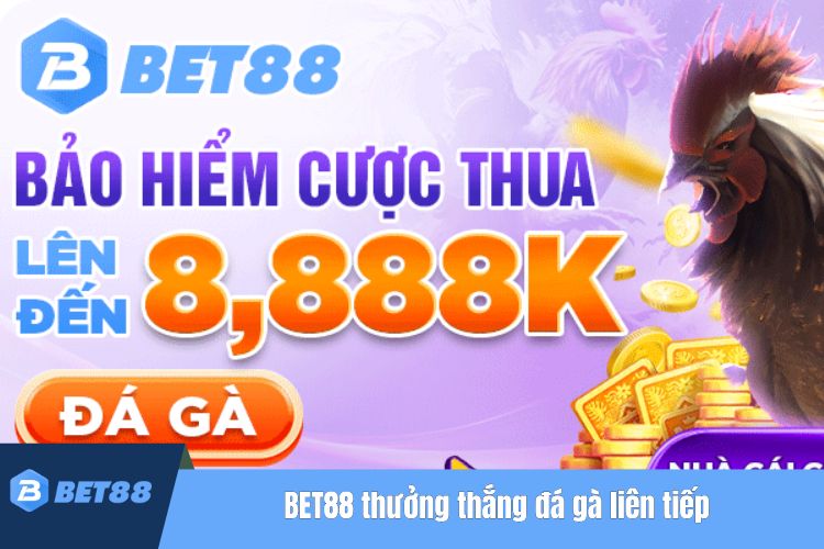 BET88 thưởng thắng đá gà liên tiếp