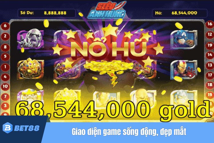 Giao diện game sống động, đẹp mắt